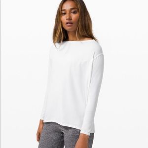 lululemon back in action white long sleeve